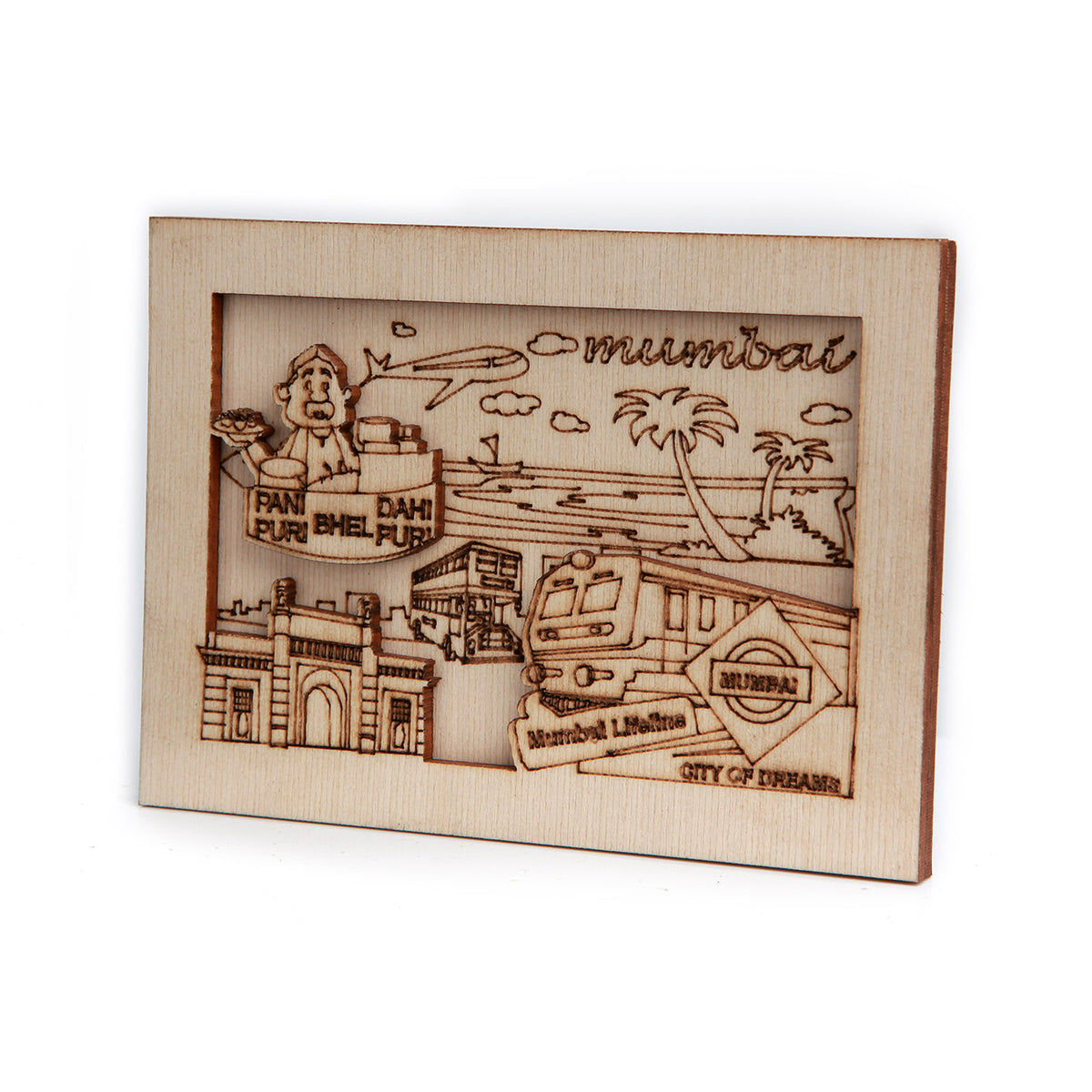 Wood Laser Cut Layered Fridge Magnet | Fridge Magnet