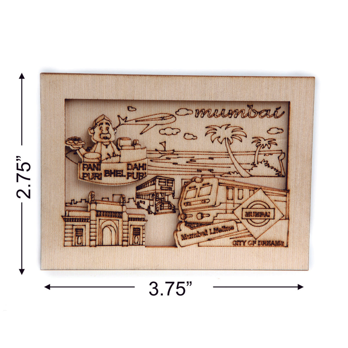 Wood Laser Cut Layered Fridge Magnet | Fridge Magnet