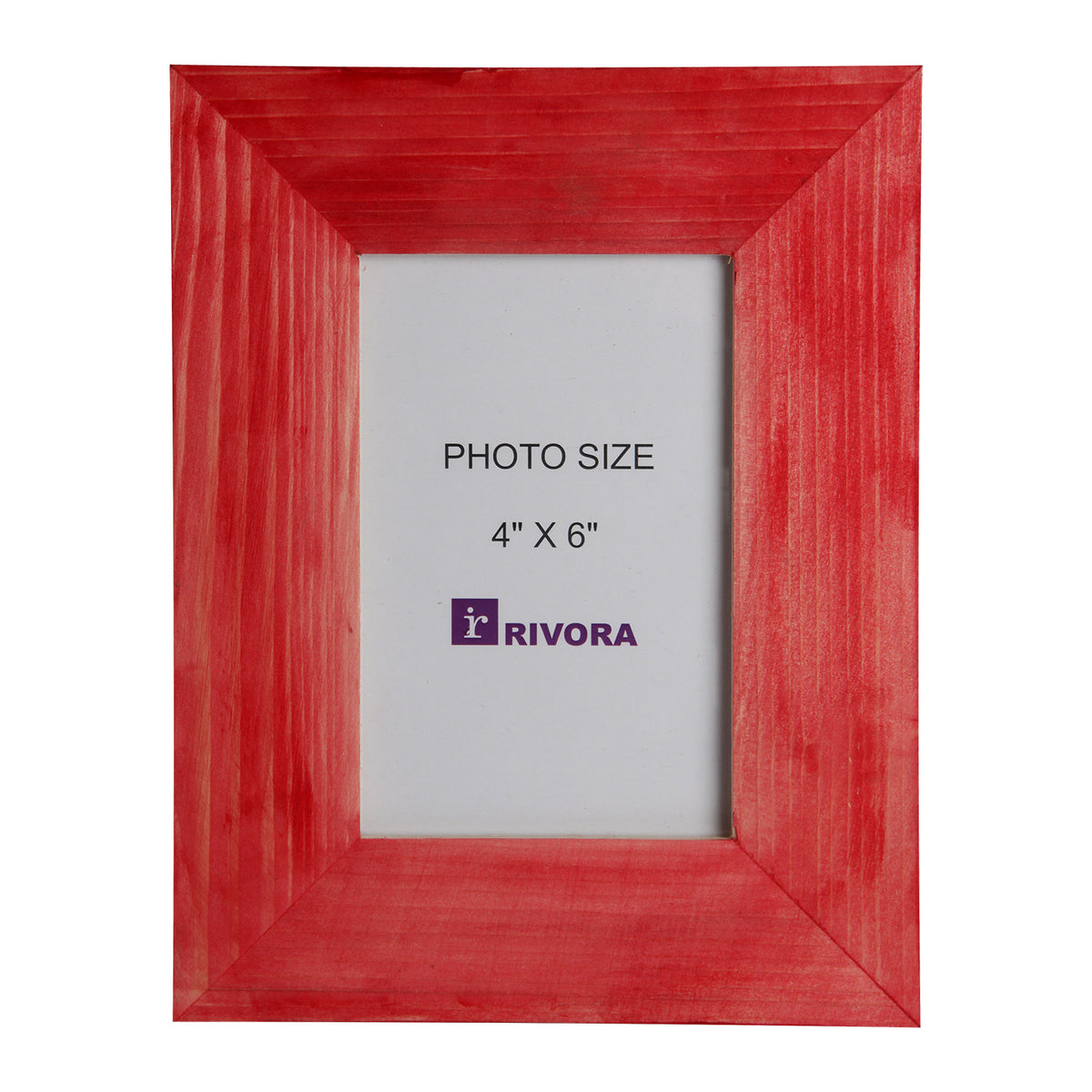 Wood Photo Frame With Hand Painted Transparent Red Colour | Photo Frame