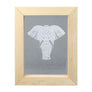 Wood Led Frame With Acrylic Carved Elephant Design | Night Lamps