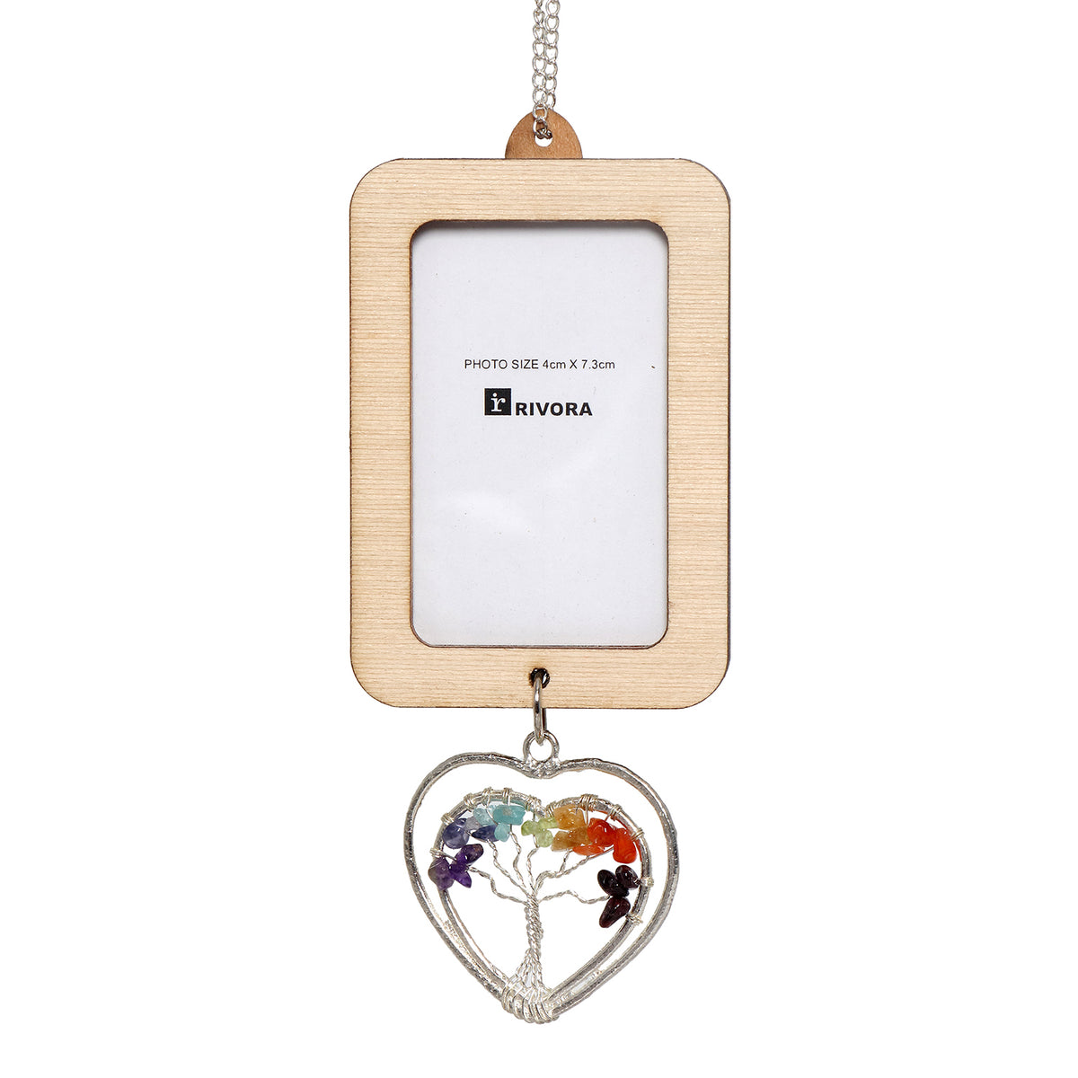 Car Hanging Photoframe And Heart Metal Tree Of Life In Agate Stone | Car Hangings